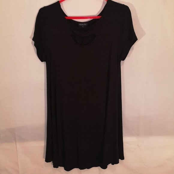 2 / $30.00 - Guilty Ladies Size Large Black Short Sleeve Lightweight Dress/Tunic - Picture 1 of 5